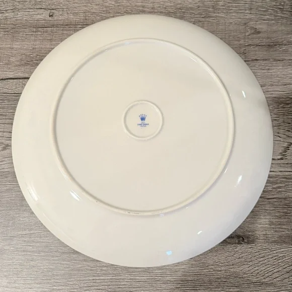 Vintage Imari Style Charger Plate 12” Japan Gold Blue Floral Decor - Picture 8 of 11